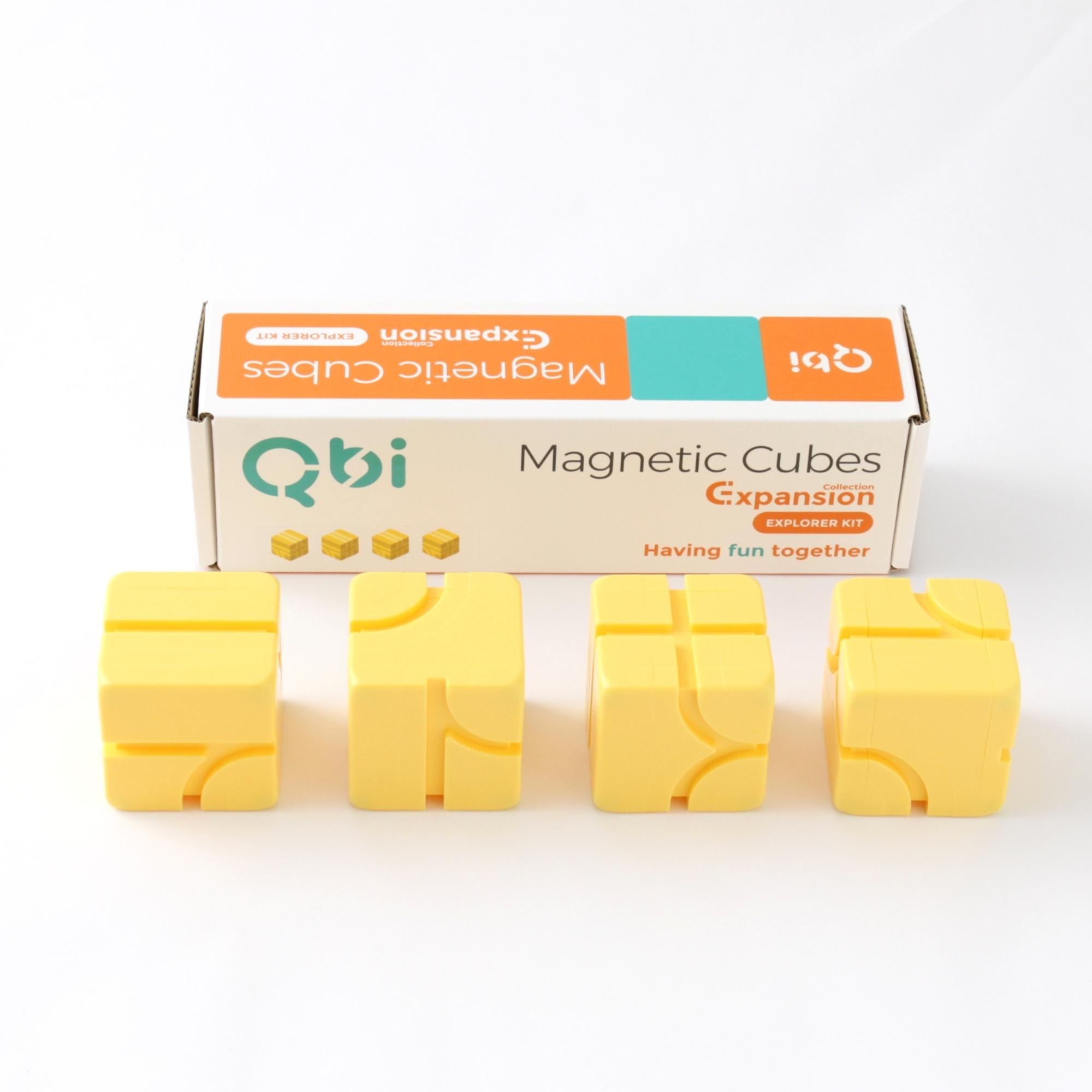 Qbi 軽量ブロック4個セット(イエロー) | ENGAGING TOYS 世界の知育玩具