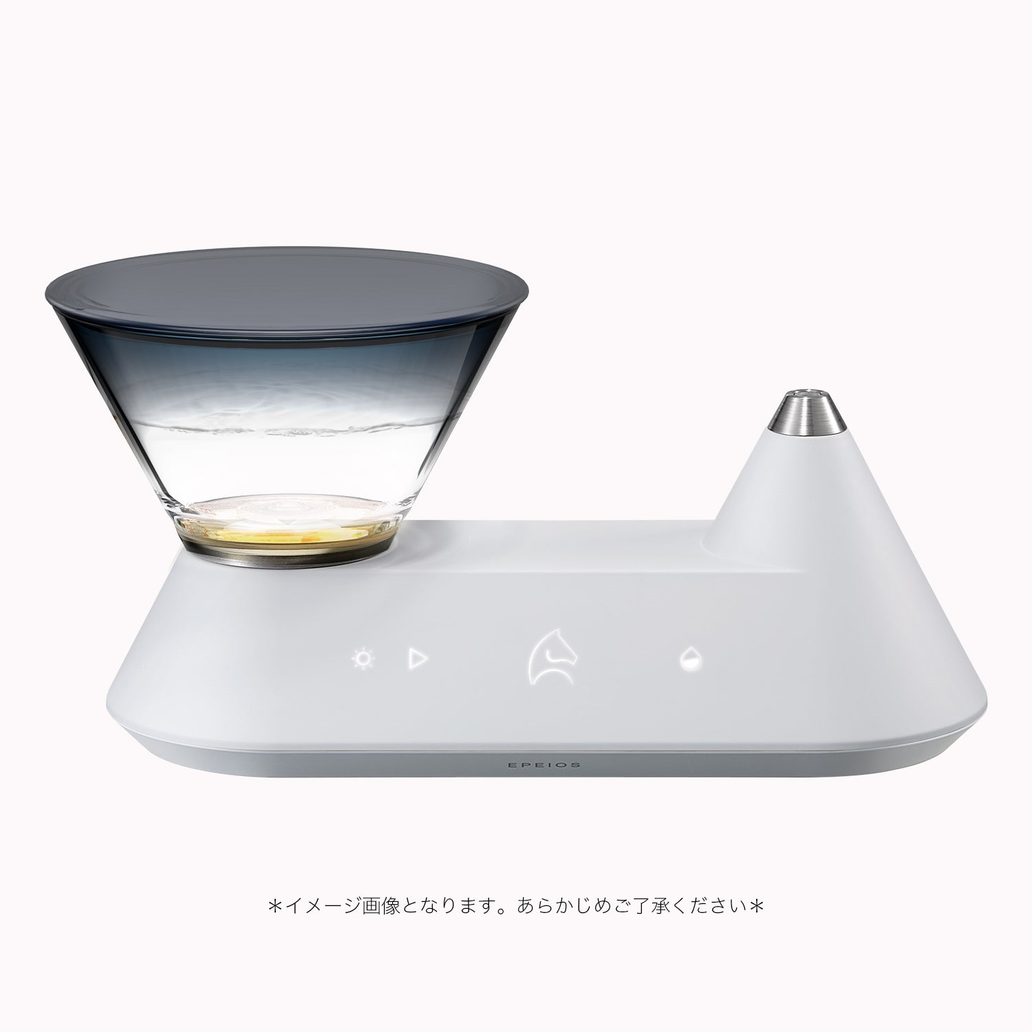 スマート加湿器 Heal｜ガラスタンク（グラデーションブラック）