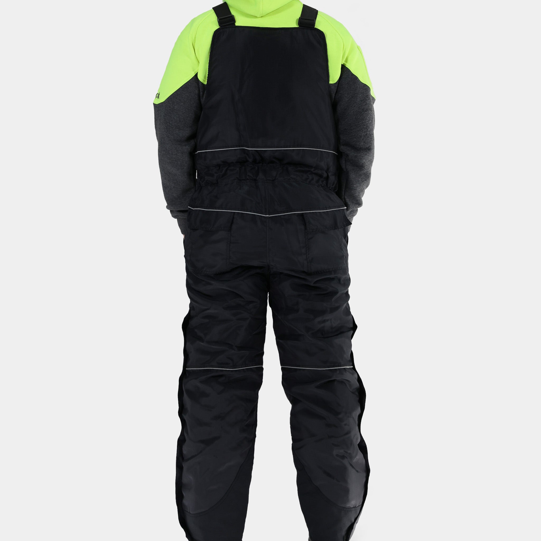 Reflex Bib Overalls - Black Insulated Workwear for Cold/Sub-Zero
