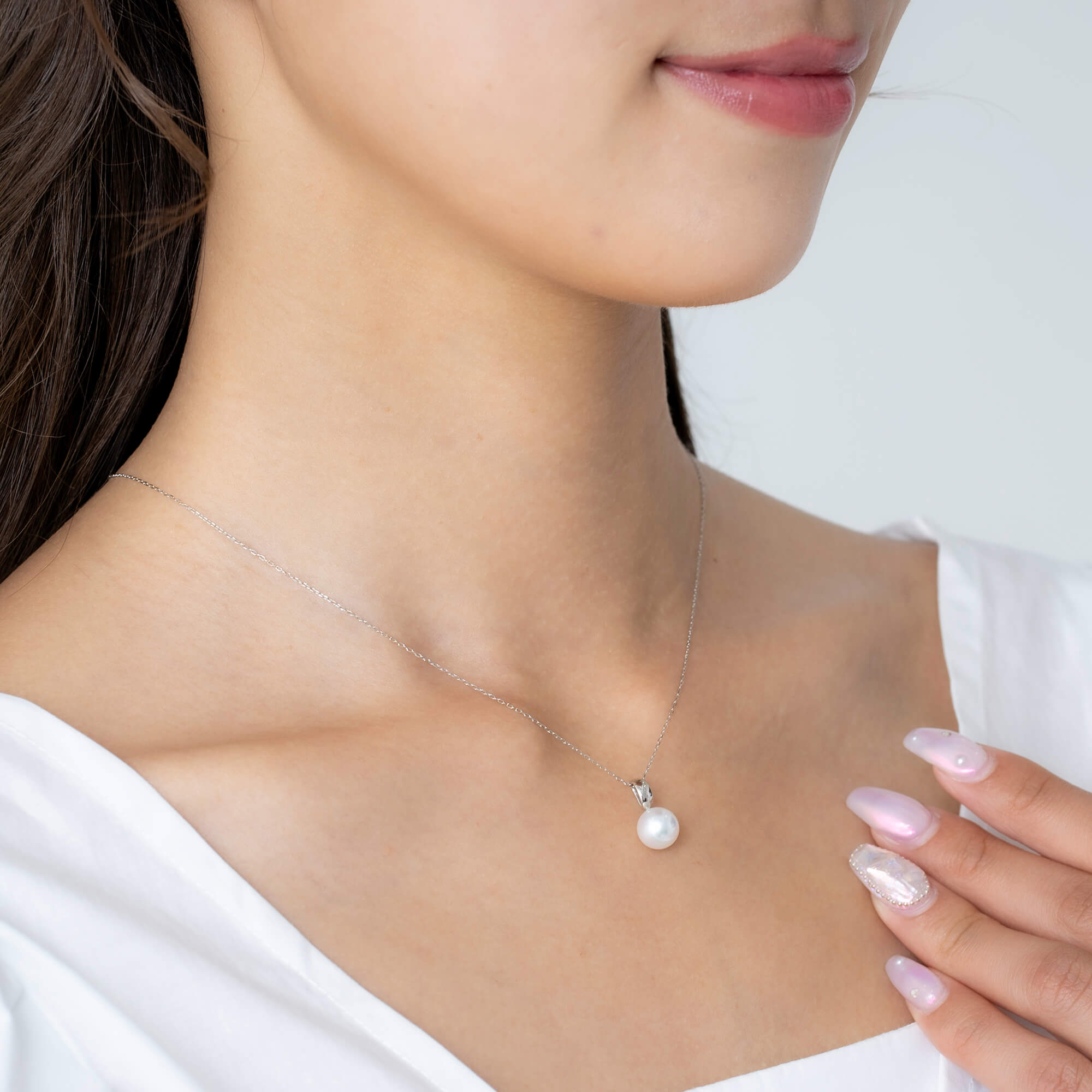 響】無調色 アコヤパール（8.0mm・ラウンド系）PT900 プラチナ