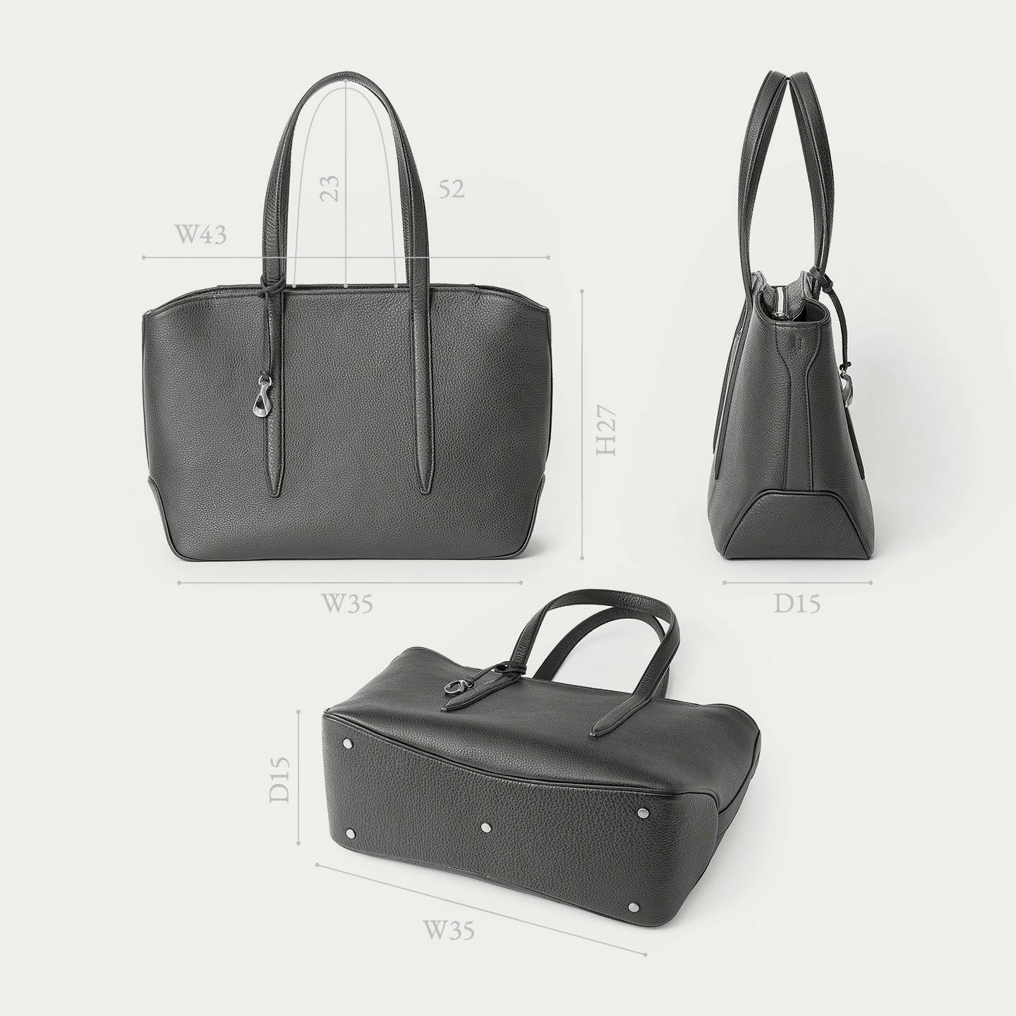 シュリンク ファスナートートバッグ（S）《Flexi》 - British Green