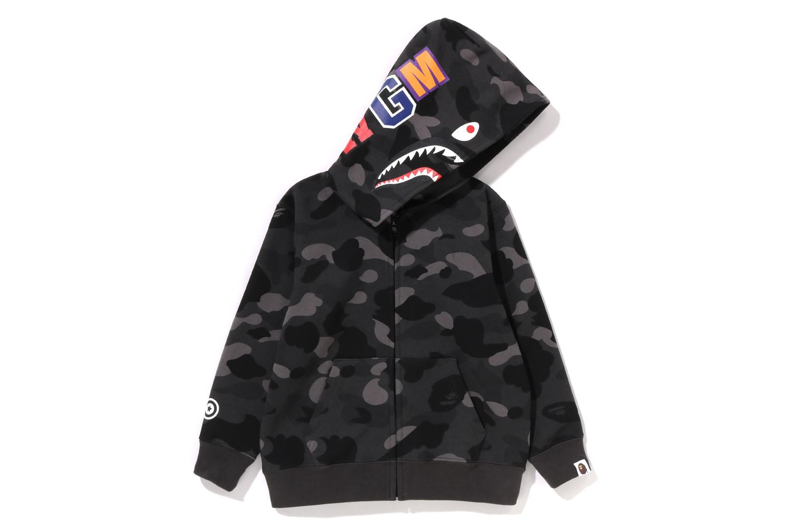 COLOR CAMO SHARK ZIP HOODIE KIDS – eu.bape.com