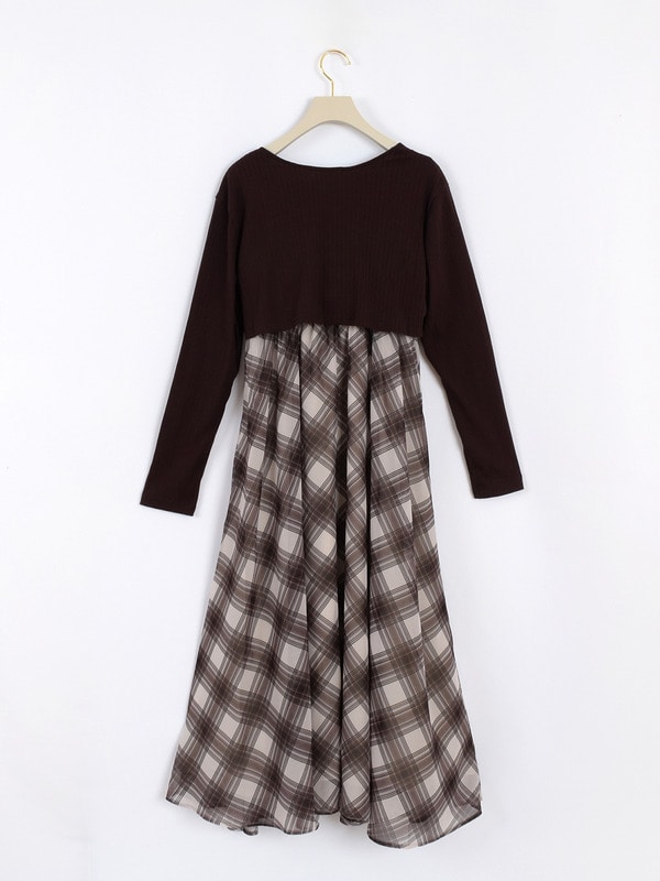 ボレロセットチェックシフォンワンピース｜evelyn（エブリン）公式通販