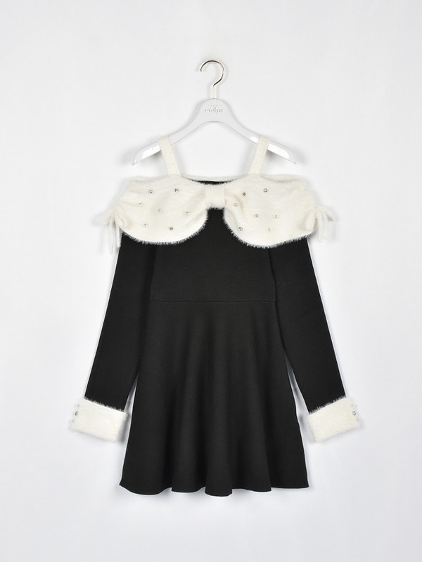 リボンオフショルミニワンピース｜evelyn（エブリン）公式通販サイト