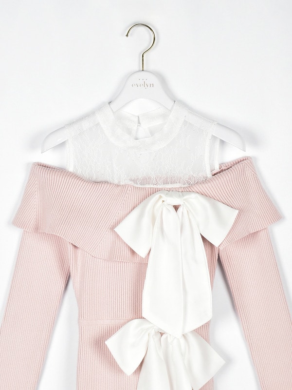 リボンオフショルマーメイドワンピース｜evelyn（エブリン）公式通販サイト