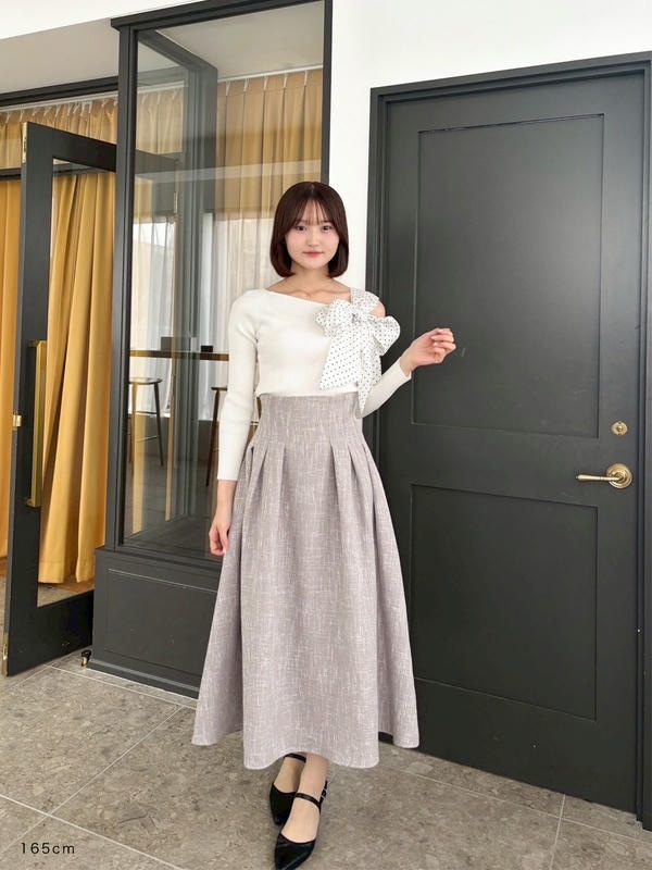 レースアップツイードフレアスカート｜evelyn（エブリン）公式通販サイト