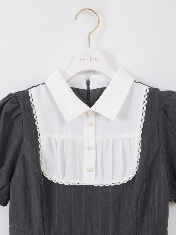 ネクタイ付きタックプリーツワンピース｜evelyn（エブリン）公式通販サイト