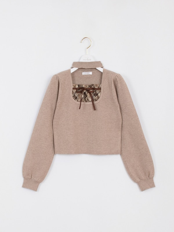 チョーカードッキングニット｜evelyn（エブリン）公式通販サイト