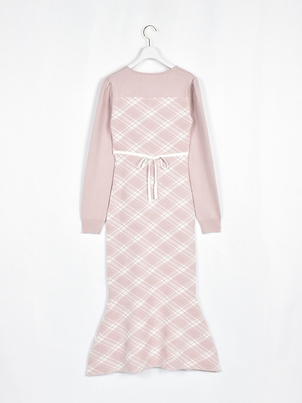 チェックマーメイドワンピース｜evelyn（エブリン）公式通販サイト