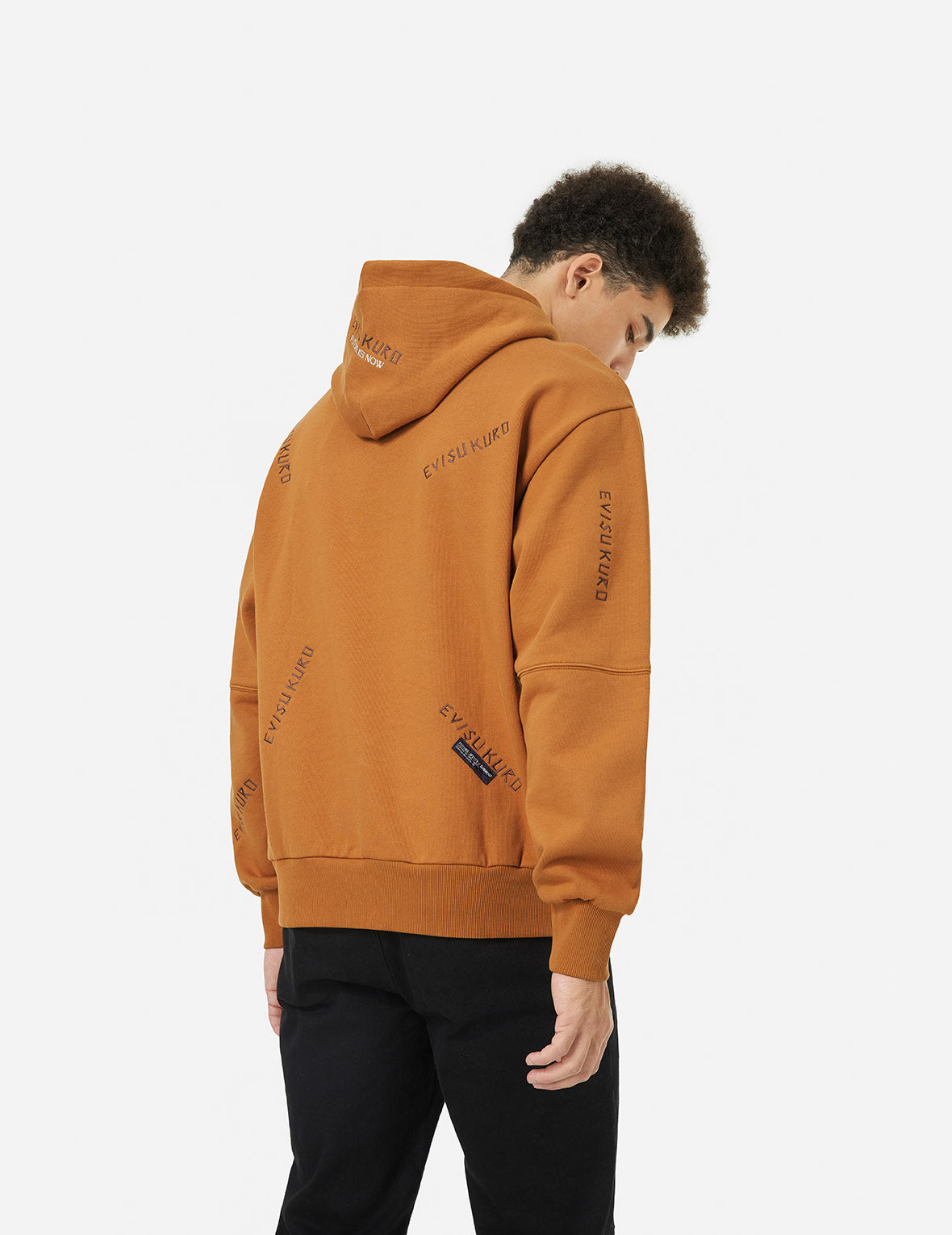 Allover Logo Embroidery Relax Fit Hoddie – EVISU