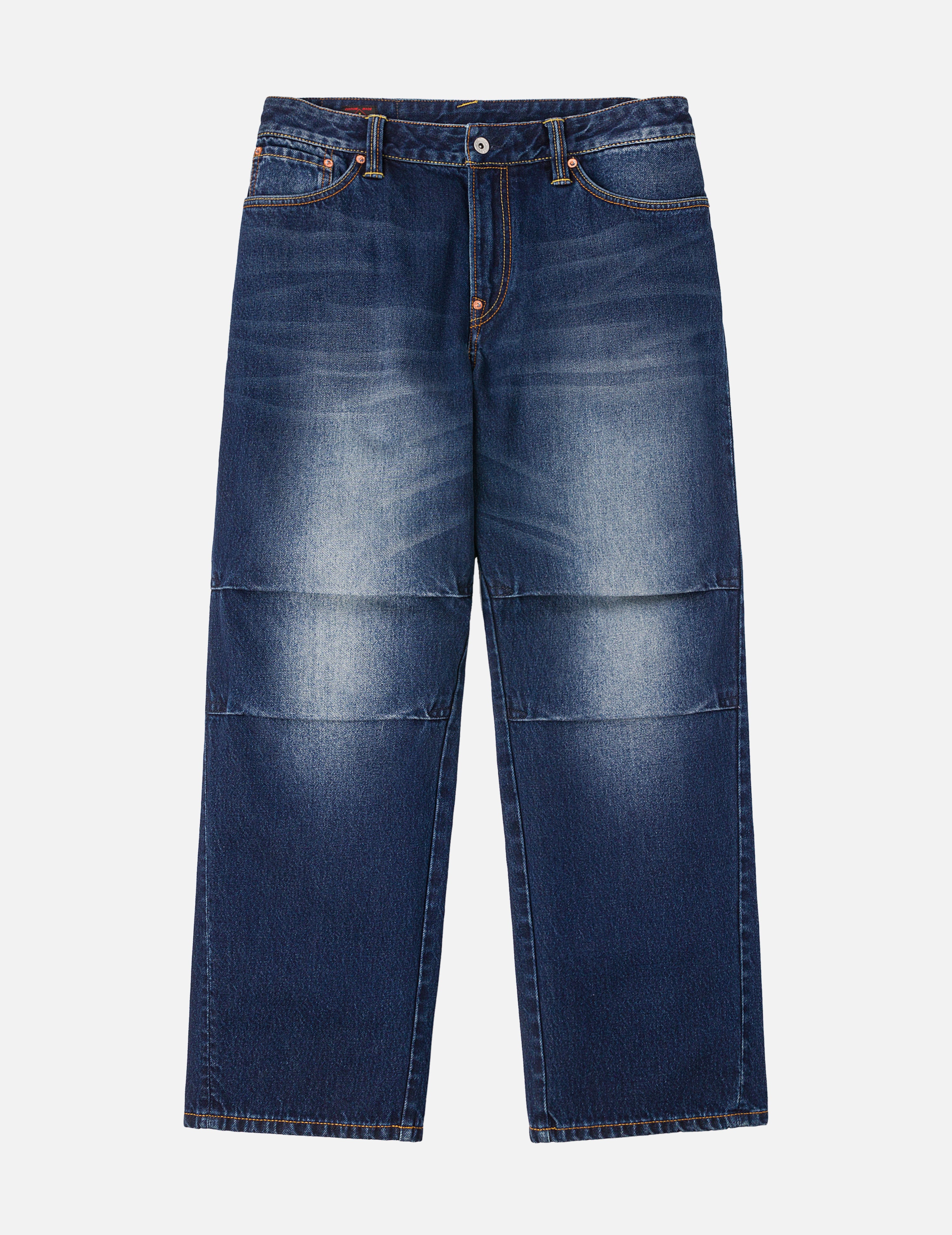 手描きカモメプリント 3Dフィット ジーンズ – EVISU