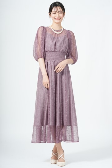 JILLSTUART スパンコール混レースモーブドレス (M) をレンタル - 結婚