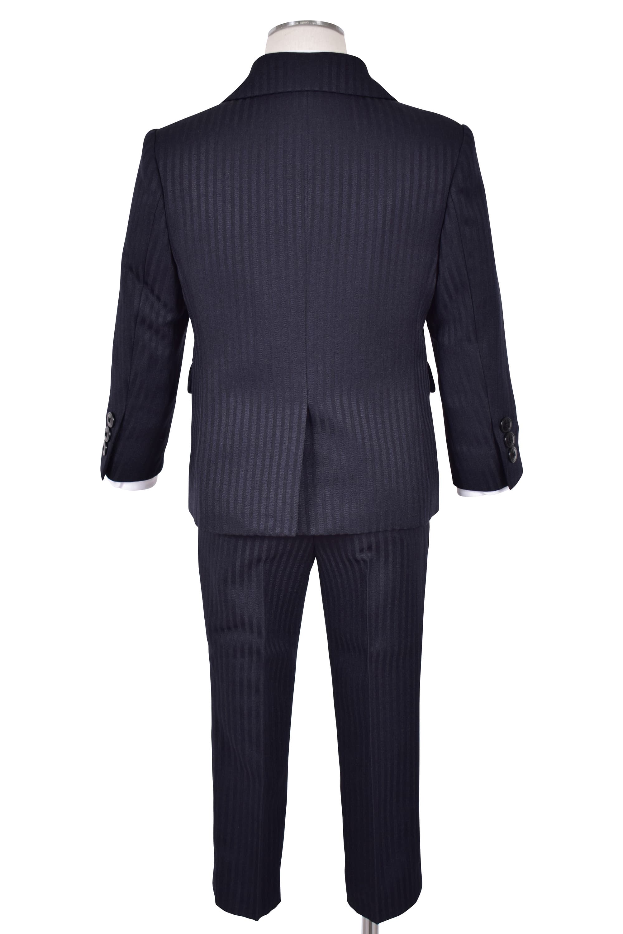 CHOPIN ストライプシャツ×シャドーストライプ濃紺スーツセット (100cm