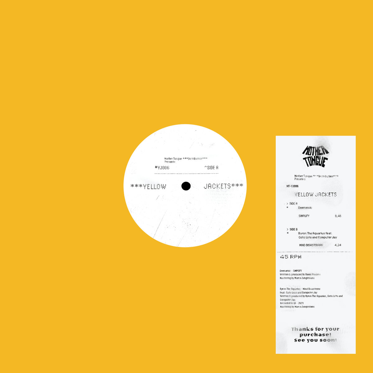 Yellow Jackets Vol.6 (Vinyl Only - No Digital) | Deenamic / Byron