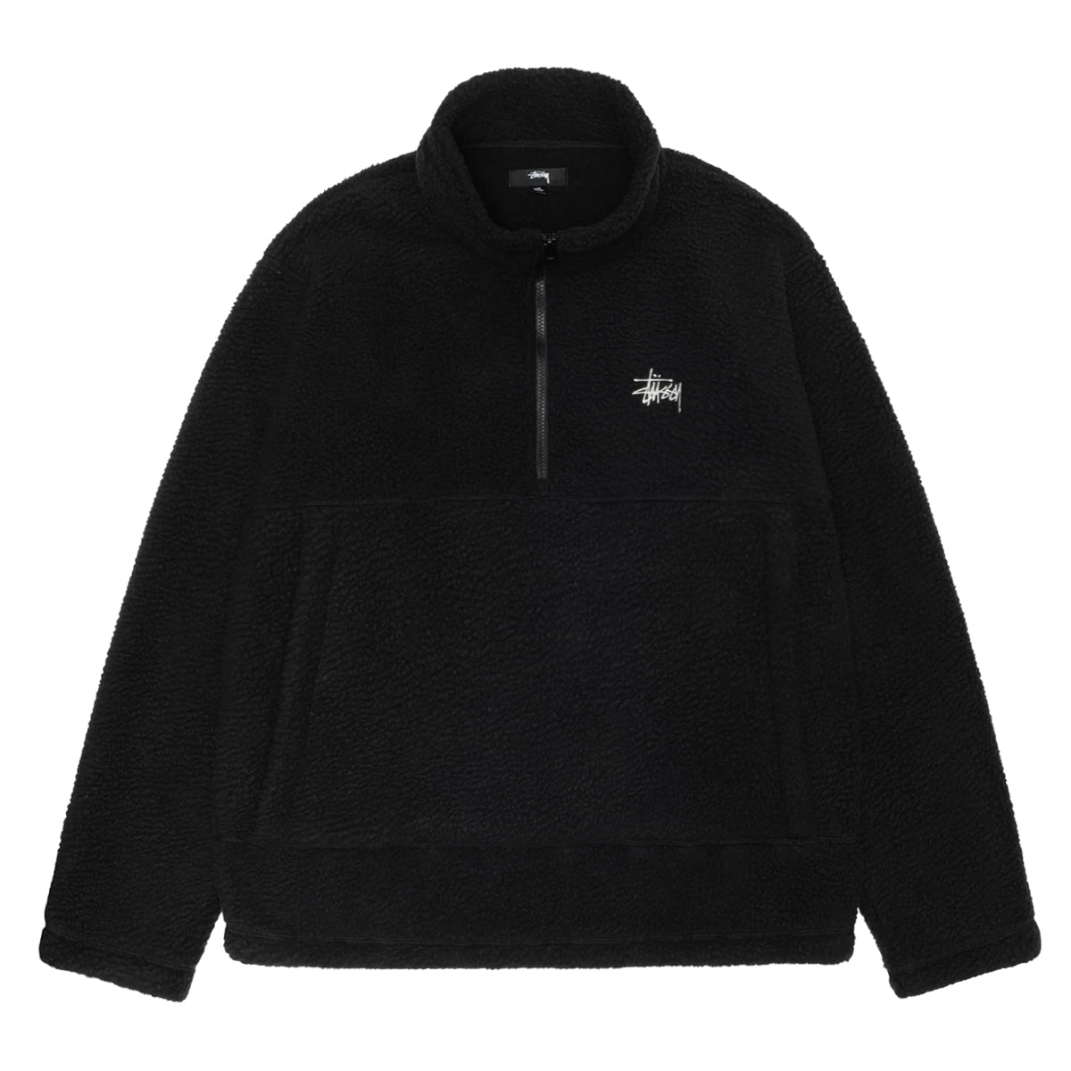 STÜSSY Half Zip Mock Polar Fleece, Black – FCHSKATE