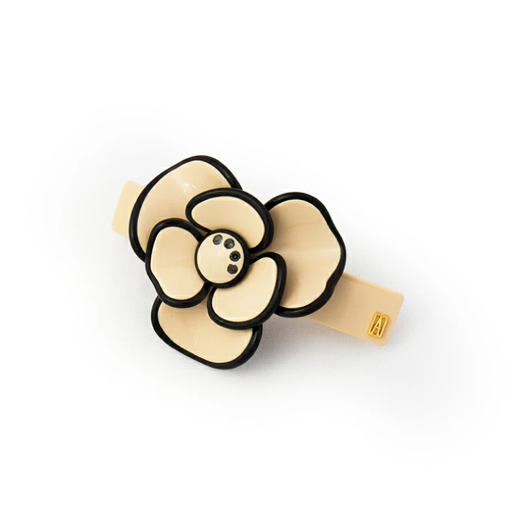 ALEXANDRE DE PARIS】アレクサンドル ドゥ パリ カメリア バレッタ 6cm