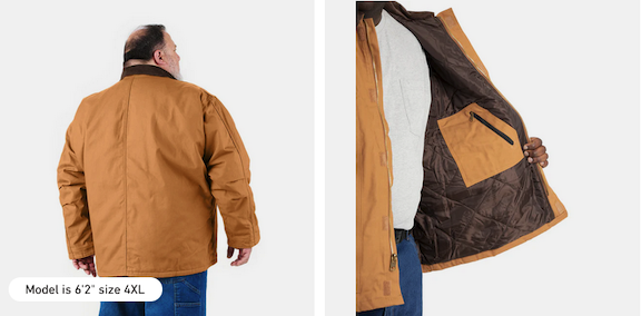 CH416BD Heritage Duck Chore Coat - Brown - Berne Work Clothes