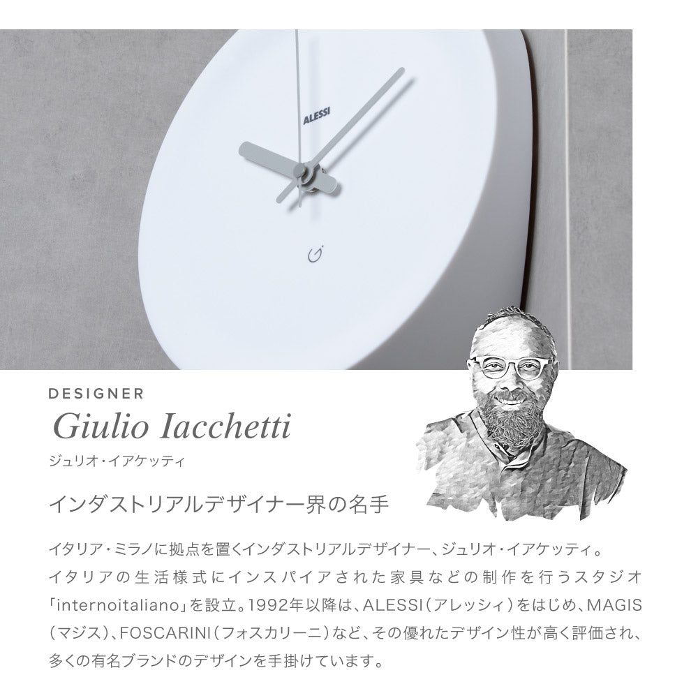 ALESSI ALESSI ORA IN / ORAOUT Wall Clock Clock Ora In Out Corner Edge