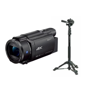 レンタル] ソニー 4Kビデオカメラ FDR-AX60 ＆ 自立脚付き一脚 セット
