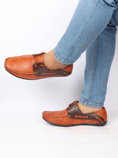 Shop Men Tan Casual Slip-On Boat Shoes Online