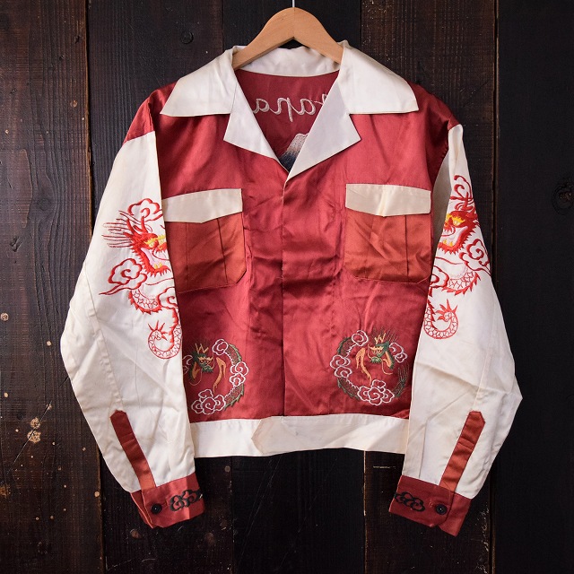 40's〜 ツートーン スカシャツ40年代 スーベニア JAPAN ジャパン 富士