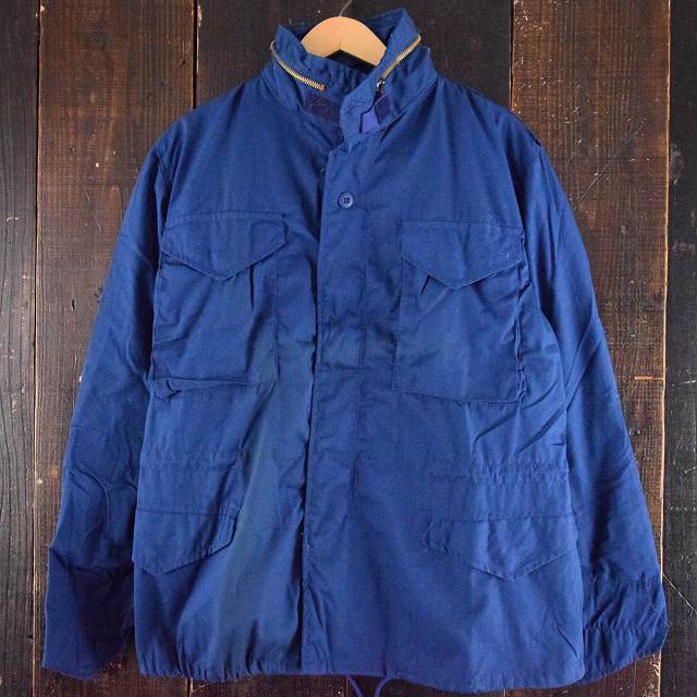 80's ALPHA社製 M-65 フィールドジャケット ネイビー S-R 米軍 紺