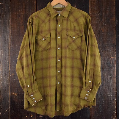 50's〜 HBARC シャドウチェックウエスタンシャツ50年代 エイチバーシー