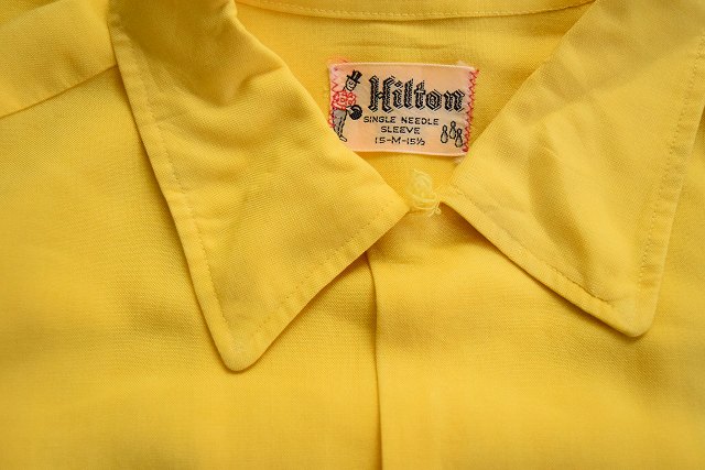 50's〜60's Hilton パッチ付き チェーンステッチボーリングシャツ 50
