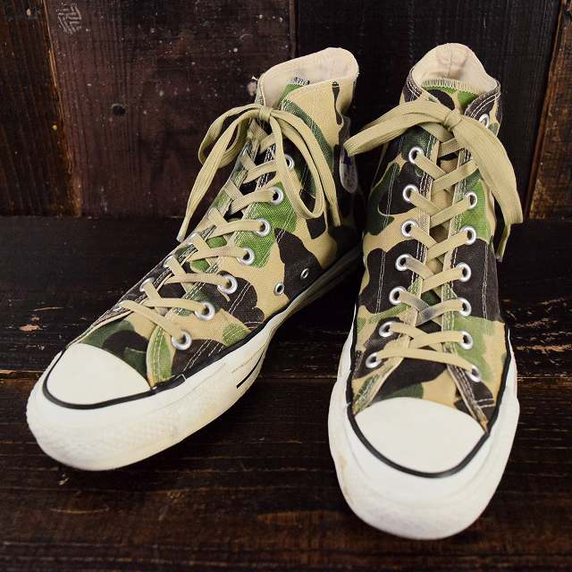 80's CONVERSE USA製 ALLSTAR 83カモ 当て布付き 10 1/2 80年代