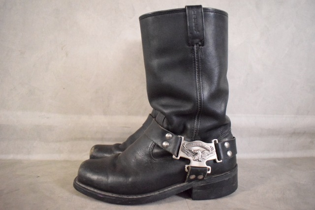 ハーレーダヴィッドソン レザー エンジニアブーツ バイカー ブラック