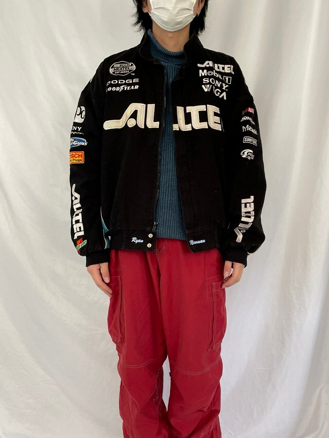 90年代 90s ワッペン 企業 ブラック 黒 刺繍 │ヴィテージ古着屋Feeet