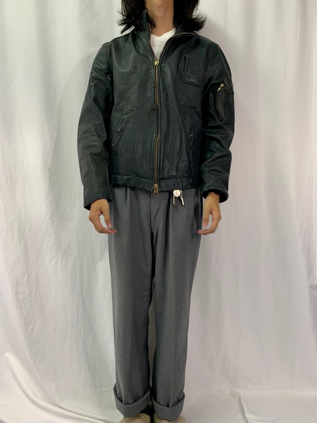 70s 70年代 80s 80年代 フランス軍 空軍 パイロット 革ジャン