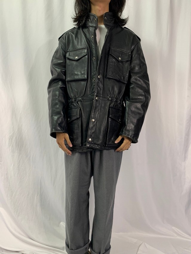 黒 ブラック 革ジャン | ビンテージ古着屋Feeet 通販 名古屋 大須 メンズ