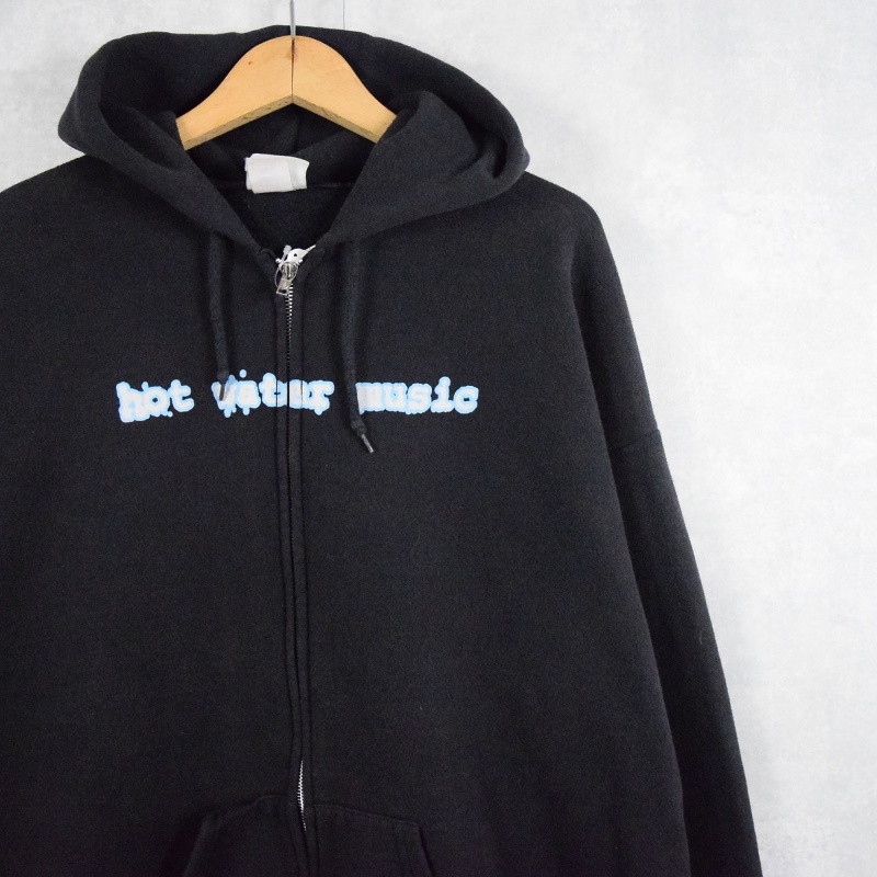 90s 90年代 リー 音楽 ミュージック プリント 黒 ブラック フーディー