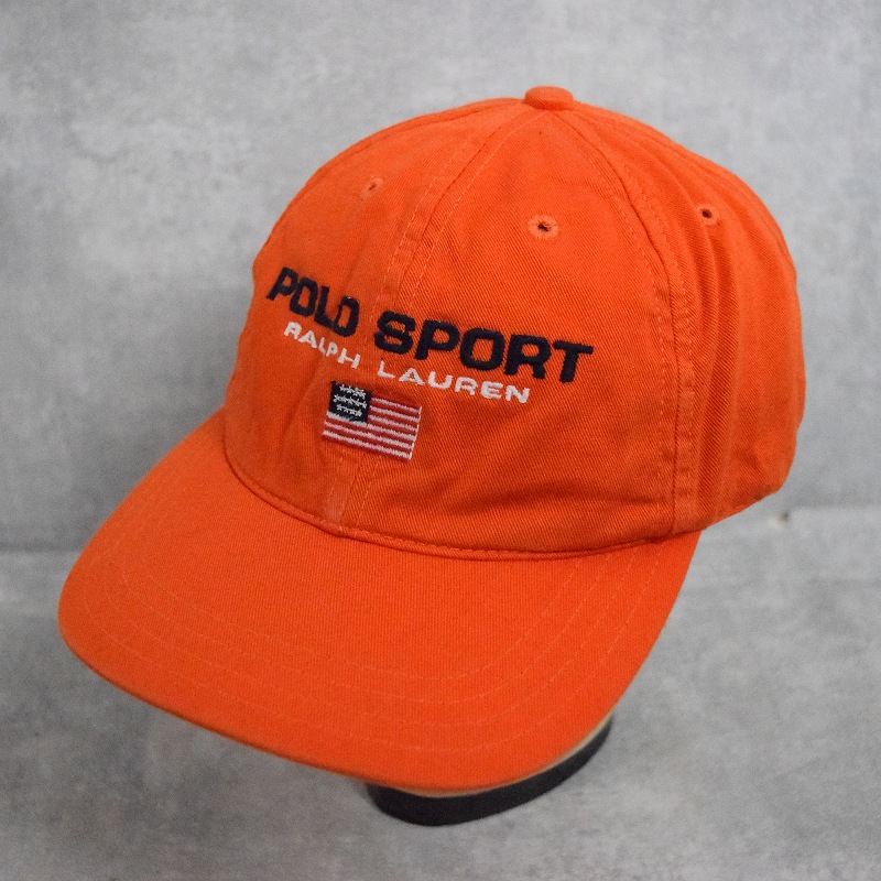 90年代 90s ポロスポーツ ラルフローレン 帽子 オレンジ │ヴィテージ