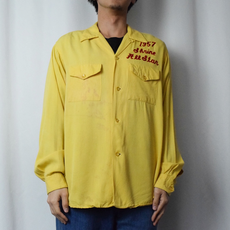 オープンカラーシャツ 開襟シャツ ループカラー 50s 50年代 ウィルソン