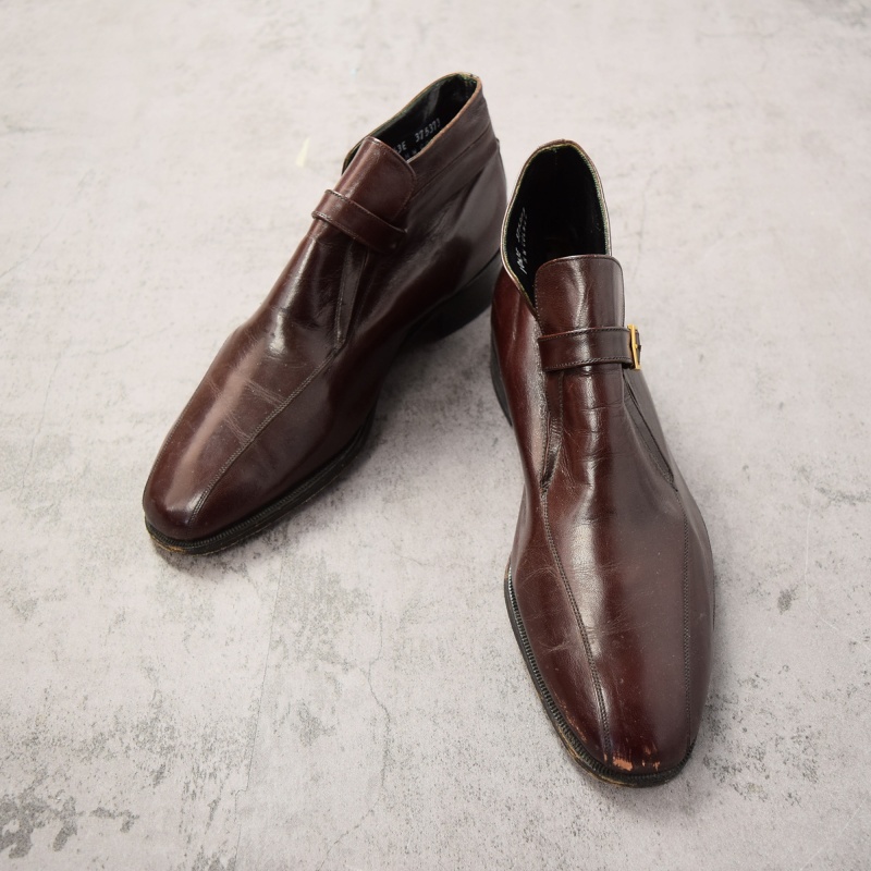 70s 80s 70年代 80年代 フローシャム 茶色 ブラウン レザーシューズ