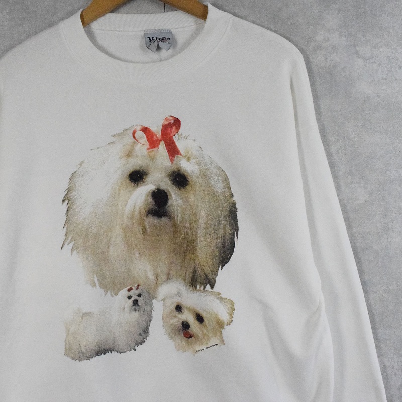 90s 90年代 アメリカ製 マルチーズ アニマル ドッグ 白 ホワイト