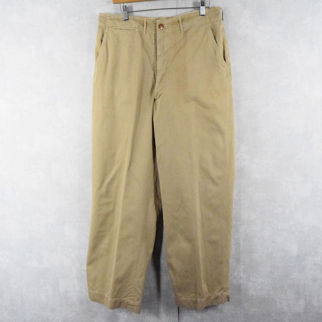50s 50年代 アメリカ軍 米軍 USチノ チノパン | ビンテージ古着屋Feeet