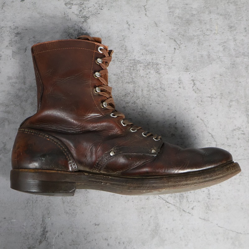 革靴 レザーシューズ レースアップブーツ ブラウン | ビンテージ古着屋