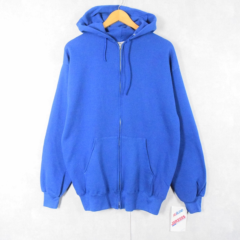 90s 90年代 ジャージーズ フーディ 青 ブルー アメリカ製| ビンテージ
