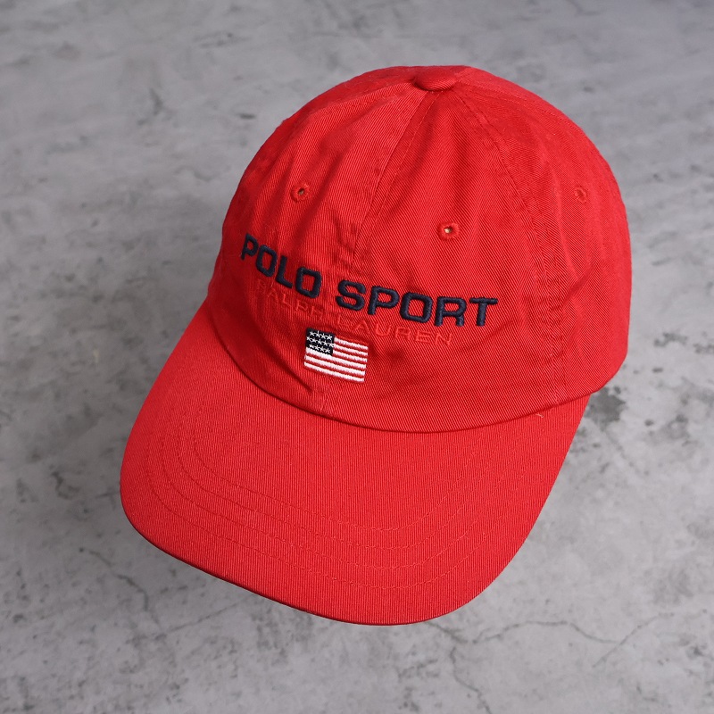 ポロスポーツラルフローレン ポロラルフローレン 帽子 赤 レッド