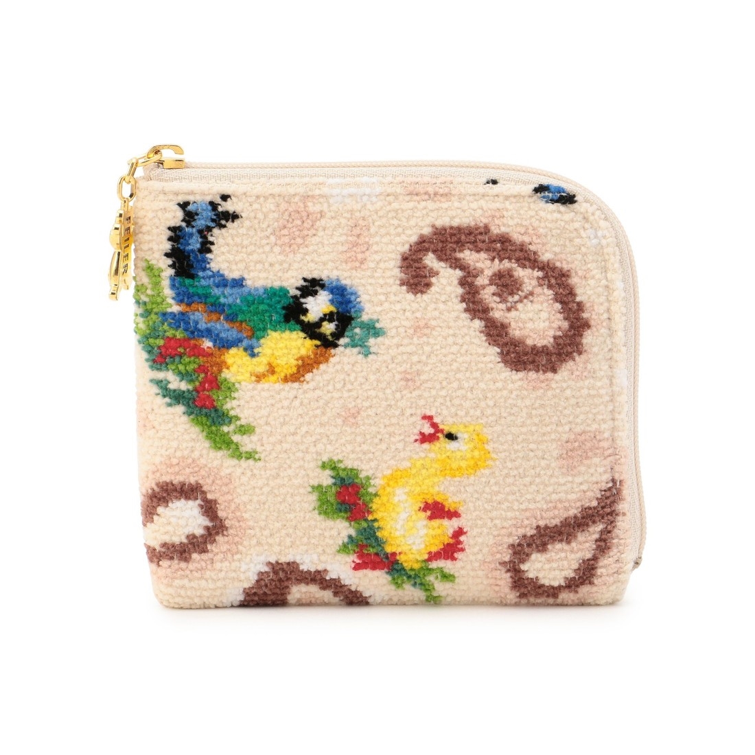 ハイジペイズリー L字ポーチ HPY-257019（WEB限定）(ベージュ): FEILER