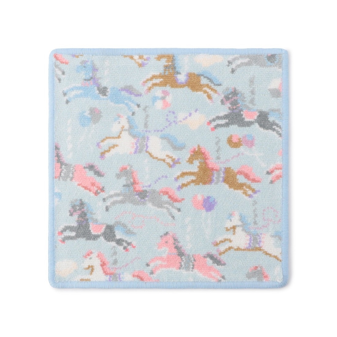 ラブラリーモクバ ハンカチ（WEB限定）(ペールブルー×ペールブルー