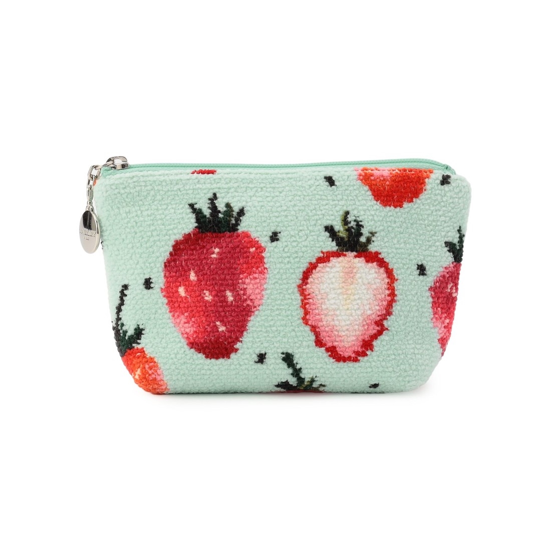 ストロベリードット 舟型ポーチS L/STD-260088(ペールグリーン