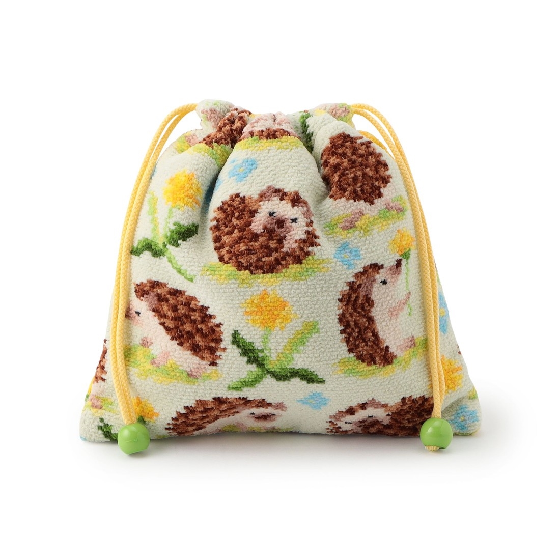 チクチクハリネズミ 巾着 L/CCH-233024(ペールグリーン): LOVERARY BY