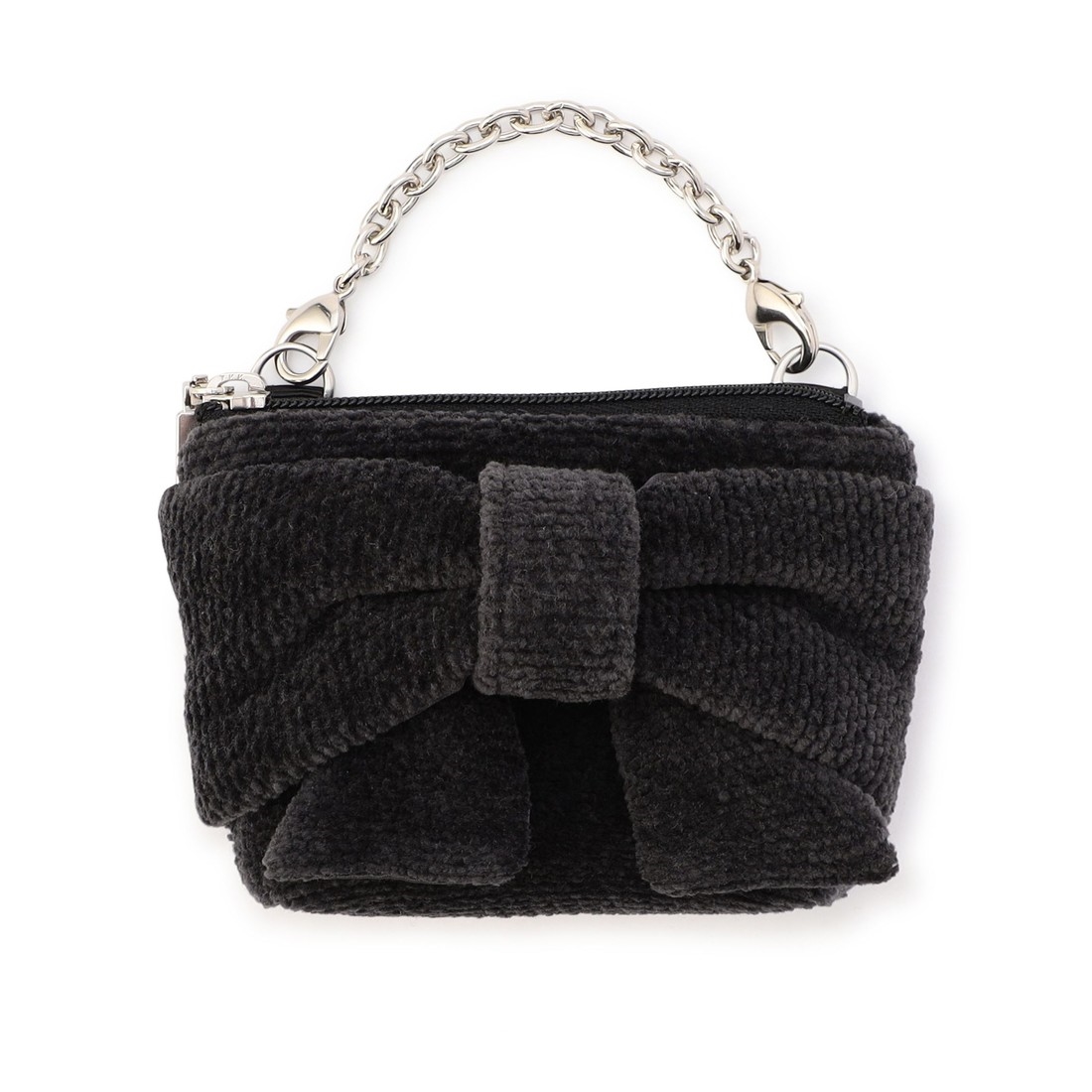 メニーリボンズ リボンポーチ L/MYR-257474(チャコールグレー