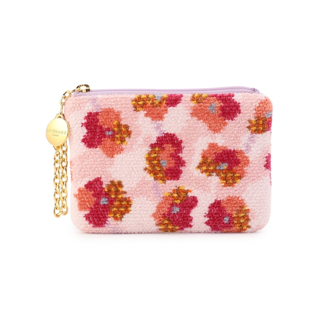 フラワーペタルチェック キー＆カードポーチ L/FPC-257338