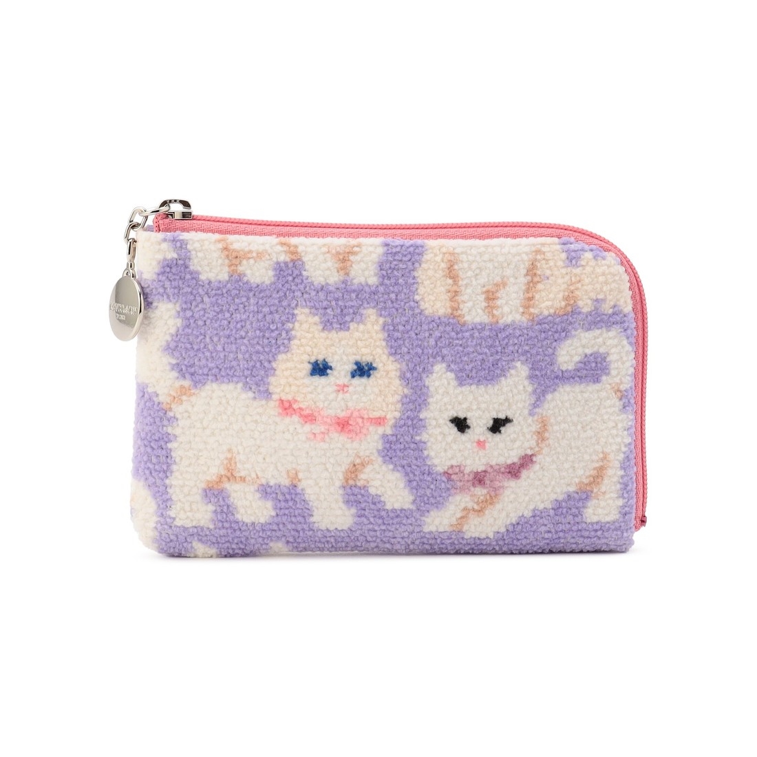 モフモフネコチャン L字ポーチ L/MNC-260279（WEB限定）(ペール