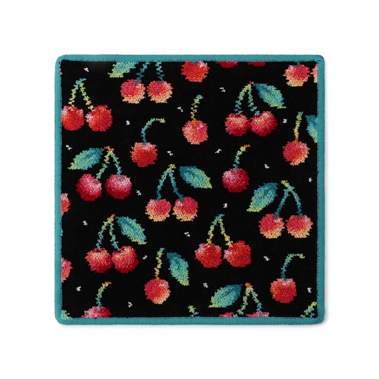 チェリードット ハンカチ(ブラック×ブルー): LOVERARY BY FEILER